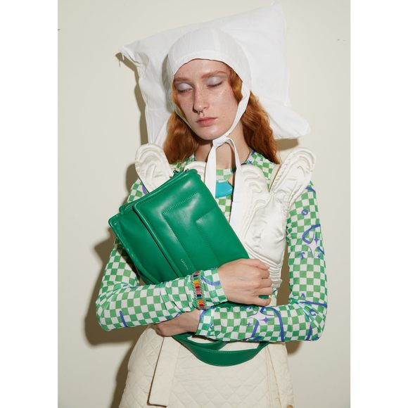 La Festin Cowhide Textured Strap Satchel For Adjustable Strap Crossbody - Picture 2 of 9